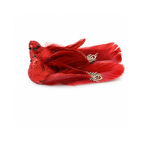 Plum Pudding Christmas Ornaments Bird 2pk One Size Red