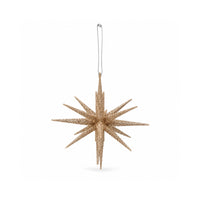 Plum Pudding Christmas Ornament Single Star Burst Gold