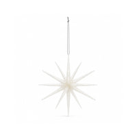 Plum Pudding Christmas Ornament Single Star Burst White