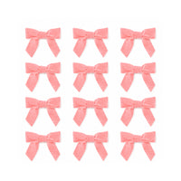 Plum Pudding Christmas Velvet Bows 12pk Blush