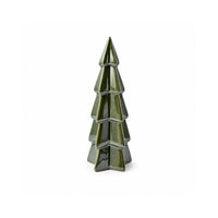Plum Pudding Christmas Ceramic Tree Medium Green
