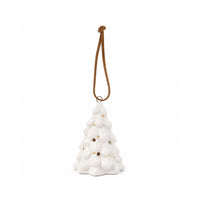 Plum Pudding Christmas Ceramic Christmas Tree Ornament Tree 2 White