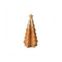 Plum Pudding Christmas Ceramic Table Decoration Tree Taupe