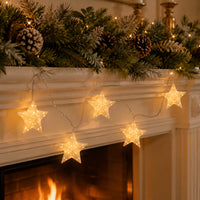 Plum Pudding Christmas Paper String Lights Star