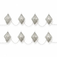 Plum Pudding Christmas Glass String Lights Diamond