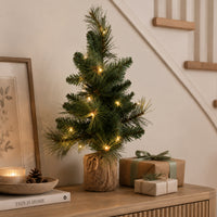 Plum Pudding Christmas Table Christmas Tree with Lights Classic Small 45cm