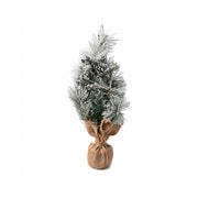 Plum Pudding Christmas Table Christmas Tree with Lights Snowy Small 45cm