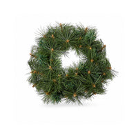 Plum Pudding Christmas Wreath with Lights 40cm