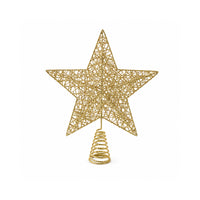 Plum Pudding Christmas Star Tree Topper Gold