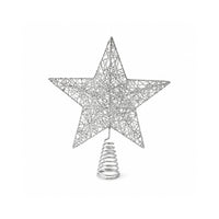 Plum Pudding Christmas Star Tree Topper Silver