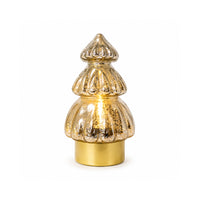 Plum Pudding Christmas Light up Glass Christmas Tree Silver