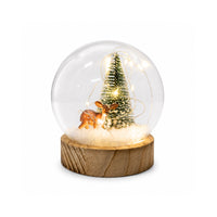 Plum Pudding Christmas Light Up Glass Christmas Decoration Globe