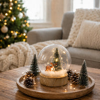 Plum Pudding Christmas Light Up Glass Christmas Decoration Globe