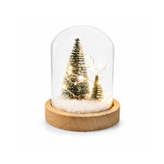 Plum Pudding Christmas Light Up Glass Christmas Decoration Dome