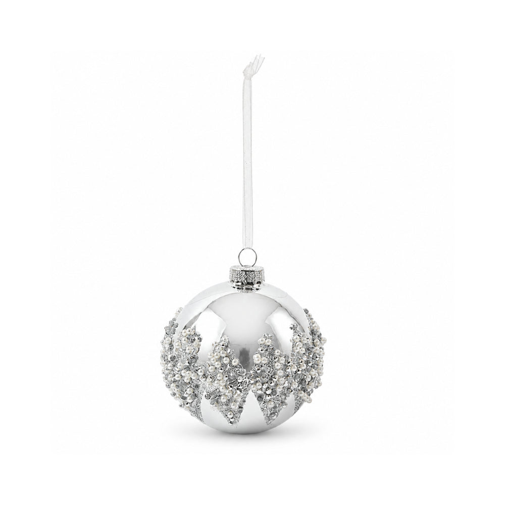 Plum Pudding Christmas Glass Christmas Ornament 4pk Clear