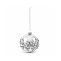 Plum Pudding Christmas Glass Christmas Ornament 4pk Clear