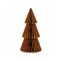 Plum Pudding Christmas Paper Tree Mantle Decoration Brown