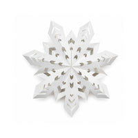 Plum Pudding Christmas Paper Snowflake 30cm Cream
