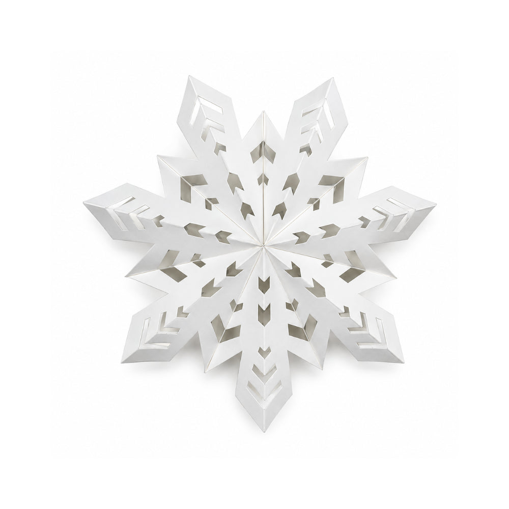 Plum Pudding Christmas Paper Snowflake 30cm Cream