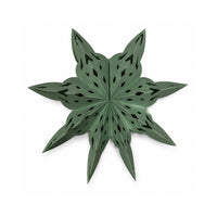 Plum Pudding Christmas 8 Pointed Paper Star 45cm Green