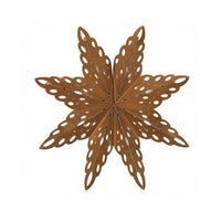 Plum Pudding Christmas 8 Pointed Paper Star 45cm Brown