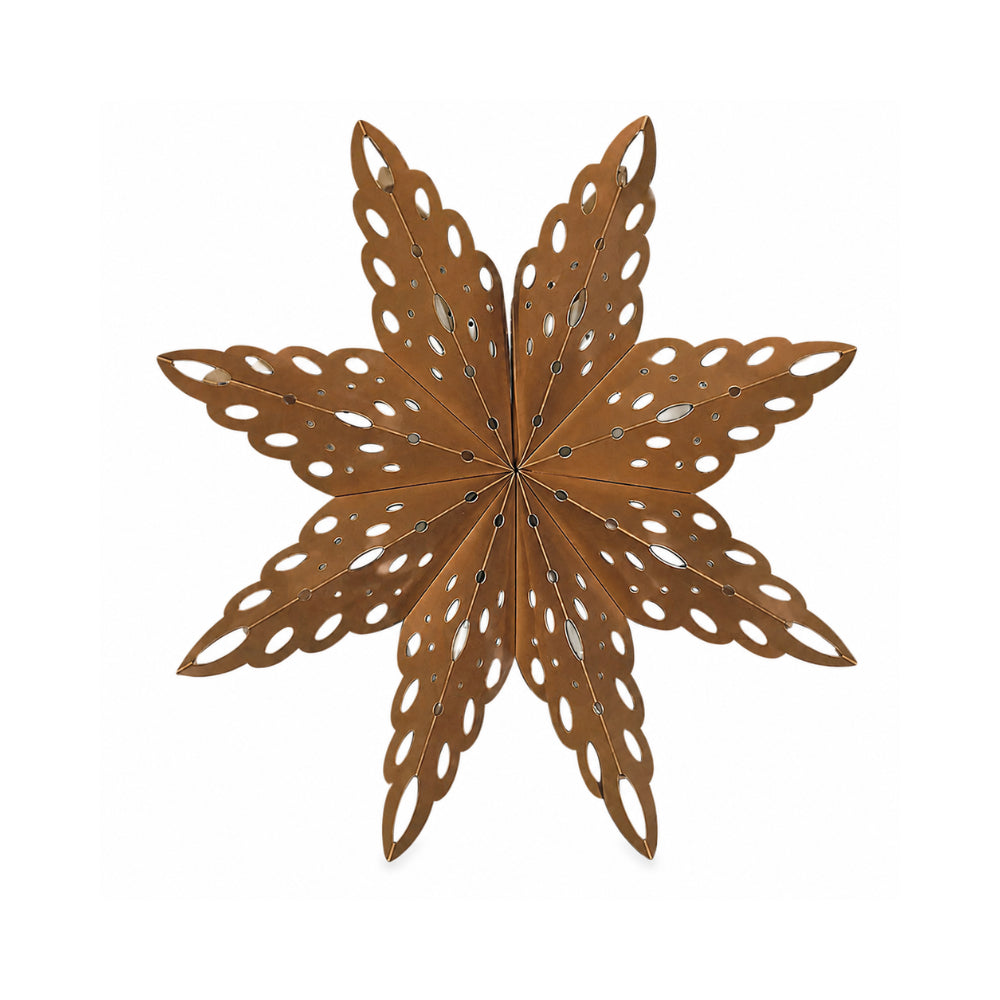 Plum Pudding Christmas 8 Pointed Paper Star 45cm Brown