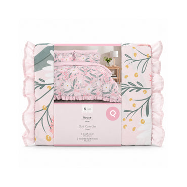 K&Co. House Series Sunwashed Quilt Cover Set Queen - MEADOW