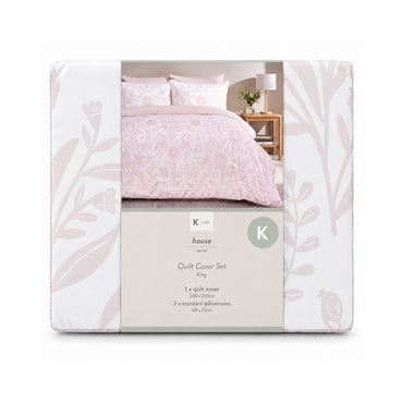 K&Co. House Series Sunwashed Quilt Cover Set King - MOD FLORA