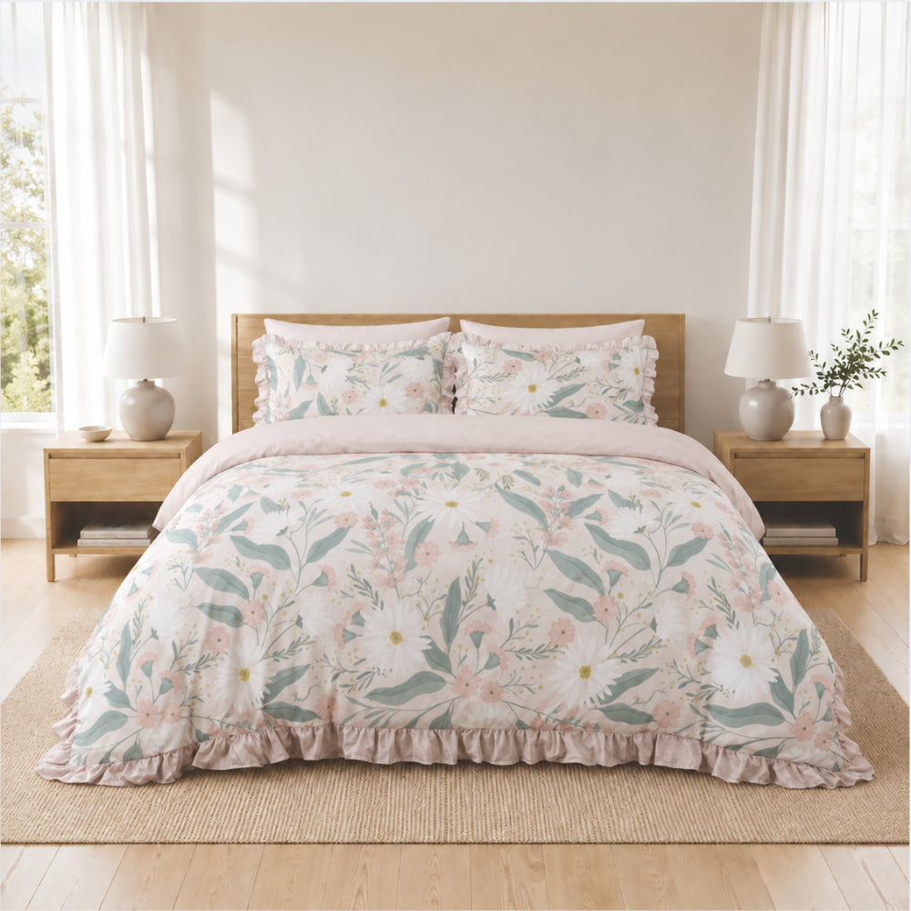 K&Co. House Series Sunwashed Quilt Cover Set King - MEADOW