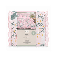 K&Co. House Series Sunwashed Quilt Cover Set King - MEADOW