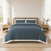 K&Co. House Series Sunwashed Quilt Cover Set King - BORDER