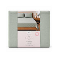 K&Co. House Series Cotton Sheet Set Queen - SAGE