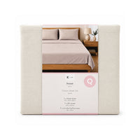 K&Co. House Series Cotton Sheet Set Queen - OATMEAL