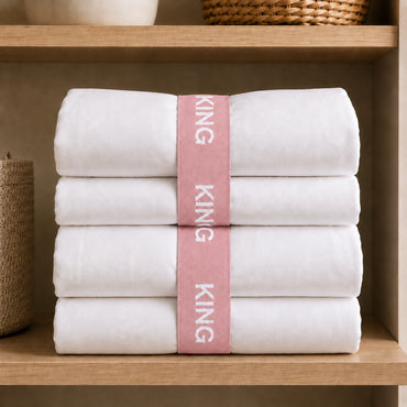 K&Co. House Series Bed Linen Storage Band Queen 2 Pack - PINK