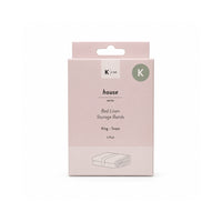 K&Co. House Series Bed Linen Storage Band Queen 2 Pack - TAUPE