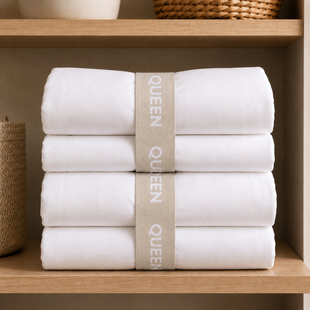 K&Co. House Series Bed Linen Storage Band King 2 Pack - TAUPE