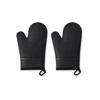 K&Co. Mens Silicone 2 Pack BBQ Gloves - BLACK