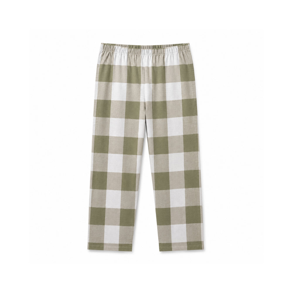 K&Co. Mens Long Length Pyjama - KHAKI CHECK