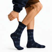 K&Co. Mens 2 Pack Wool Rich Socks (One Size) - MOUSTACHE