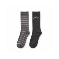 K&Co. Mens 2 Pack Wool Rich Socks (One Size) - MOUNTAIN