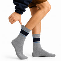 K&Co. Mens 2 Pack Wool Rich Socks (One Size) - STRIPE