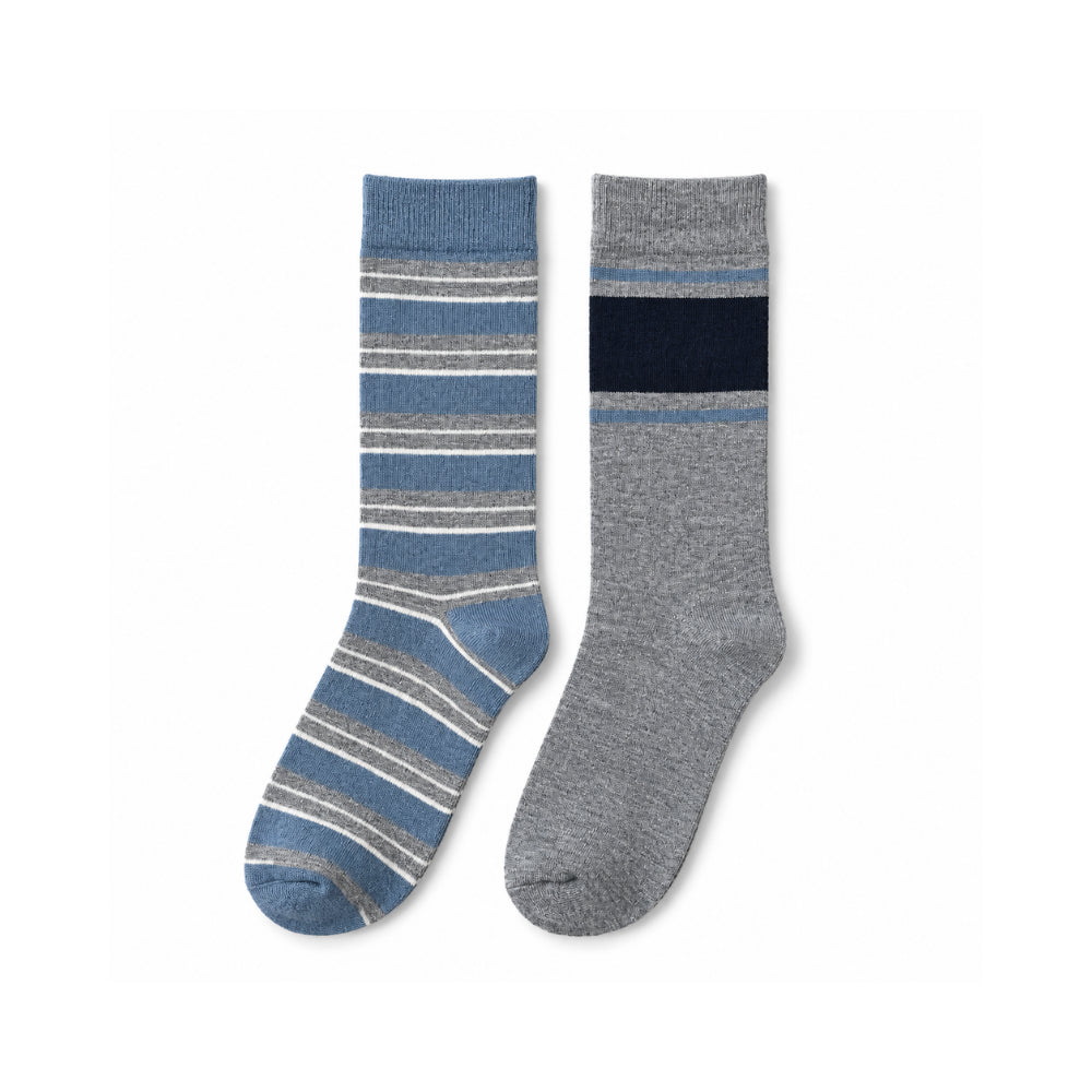 K&Co. Mens 2 Pack Wool Rich Socks (One Size) - STRIPE