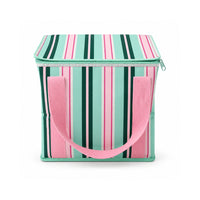 K&Co. Lagoon Series Resuable Cooler Bag - MINTY STRIPE