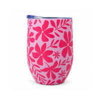 K&Co. Lagoon Series  Small Insulated Cup - FUCHSIA TROPIC FLORAL