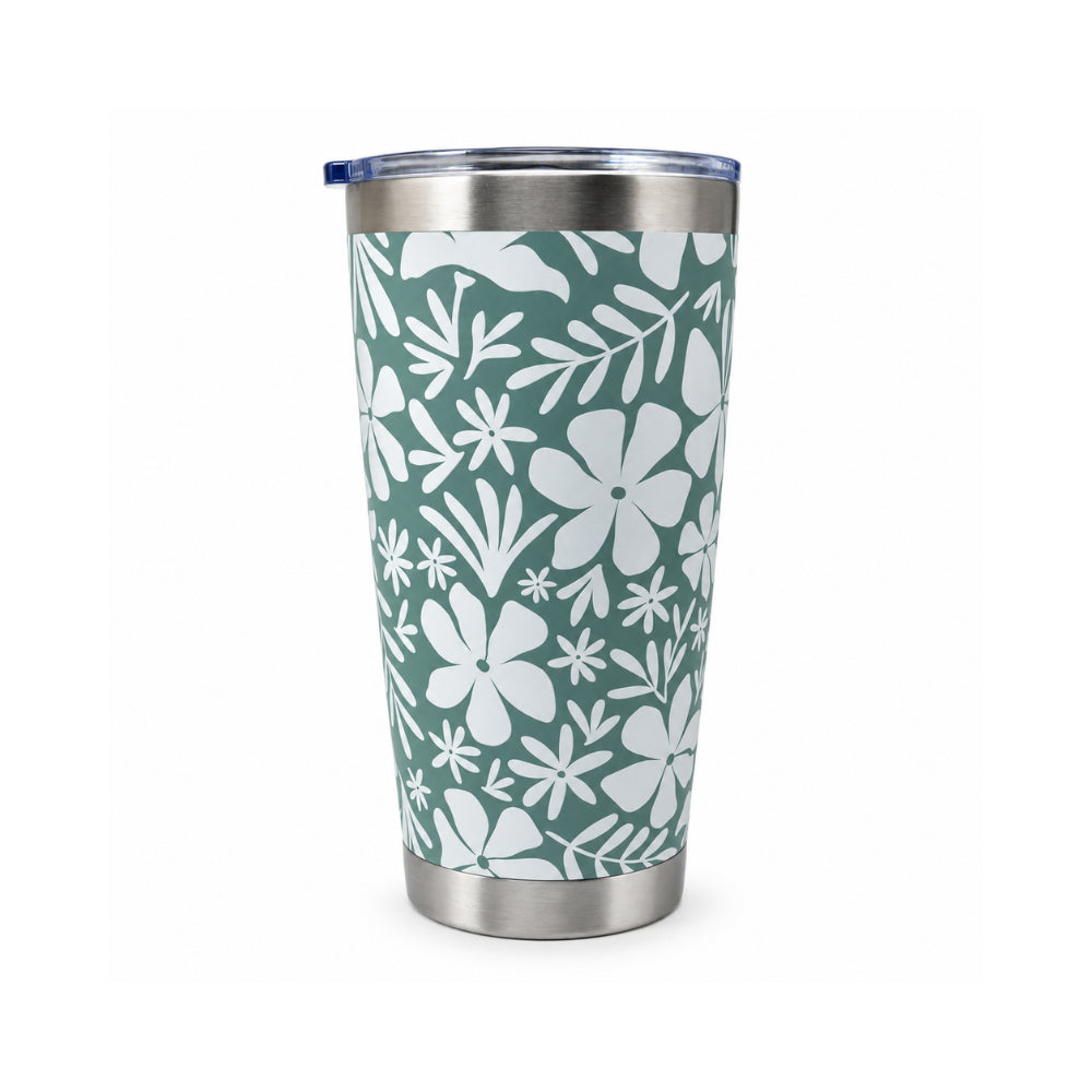 K&Co. Lagoon Series Insulated Travel Cup - SAGE TROPIC FLORAL