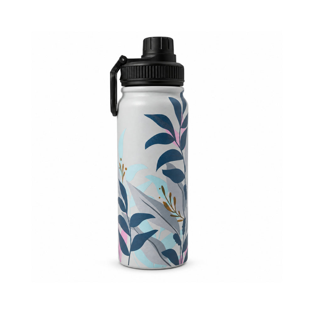 K&Co. Lagoon Series Insulated Drink Bottle 600ml - BOTANIC LEAVES