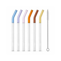 K&Co. Lagoon Series 6 Pack Glass Straw - SUMMER