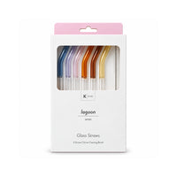 K&Co. Lagoon Series 6 Pack Glass Straw - SUMMER