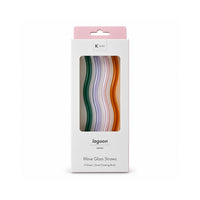 K&Co. Lagoon Series 4 Pack Wave Glass Straw