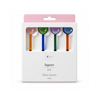 K&Co. Lagoon Series 4 Pack Glass Spoons